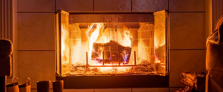 Mendota Hearth Landscape Fireplace Installation in Batavia, Illinois