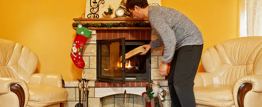 Rusted Metal Fireplace Restoration in Batavia, Illinois